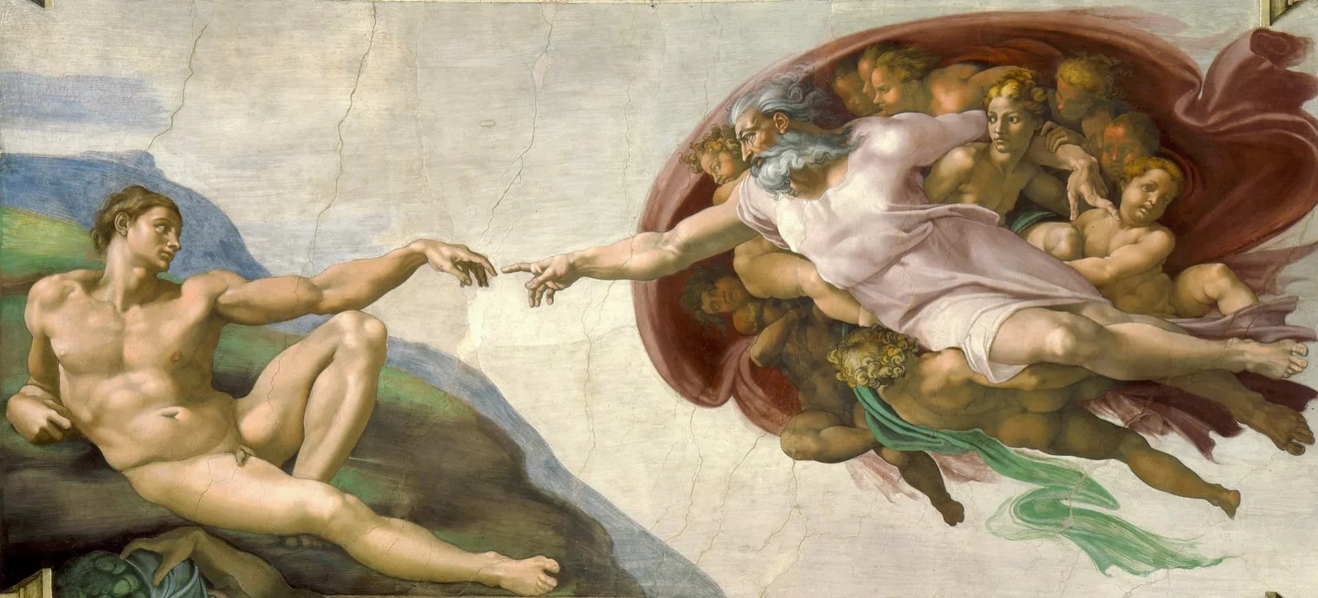The Creation of Adam by Michelangelo, Sistine Chapel ceiling